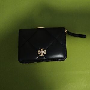 Tory Burch Black Quilted Leather Wallet